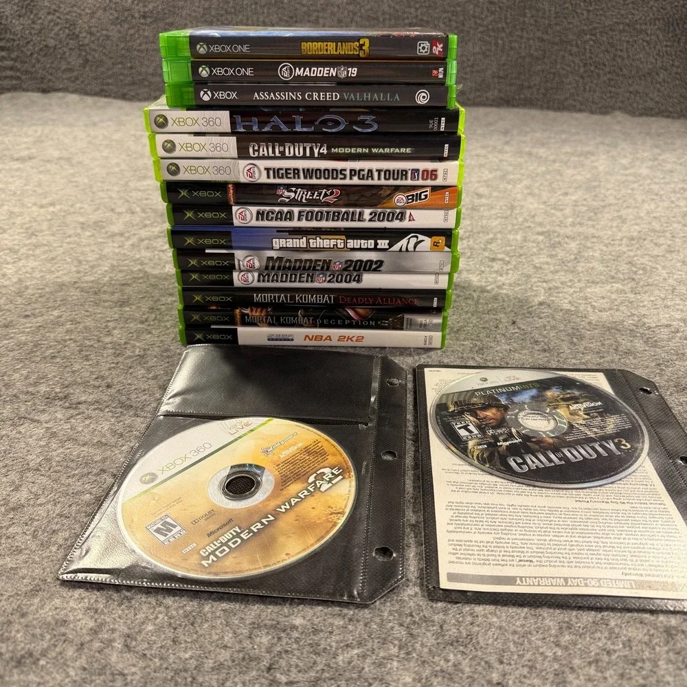 Microsoft Xbox Lot 16 Games Xbox One 360 Original COD Halo GTA Madden NBA UNTEST